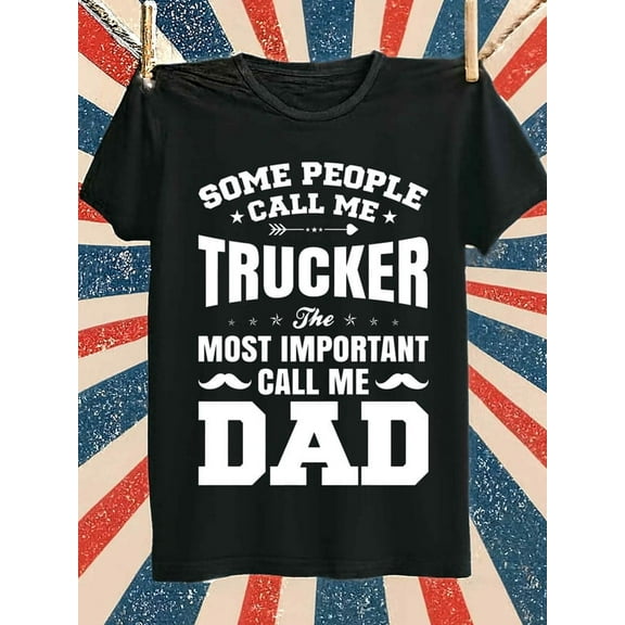 100% cotton Trucker Dad men's black Original Unisex Shirt Printed tshirts Retro Unisex Shirt Short Sleeve tshirts Fashion Unisex Shirt Crewneck tshirts Fashion Unisex Shirt Cotton tshirts