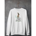 thumbnail image 3 of Pug On Penny Farthing Sweatshirt Men -Fab Funky Designs, Male x-Large, 3 of 4