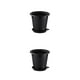 thumbnail image 1 of Billuyoard Macetas para orquídeas con agujeros de aire, bandeja para macetas, suculentas de doble capa, Cymbidium, interior, drenaje, negro Negro 8 cm/2 niveles 2Conjunto, 1 of 6