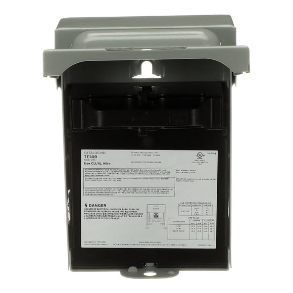 Interruptor de desconexión AC ABB TF30RCP 30A 240V monofásico N3R con fusible