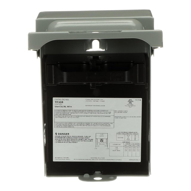 Interruptor de desconexión AC ABB TF30RCP 30A 240V monofásico N3R con fusible