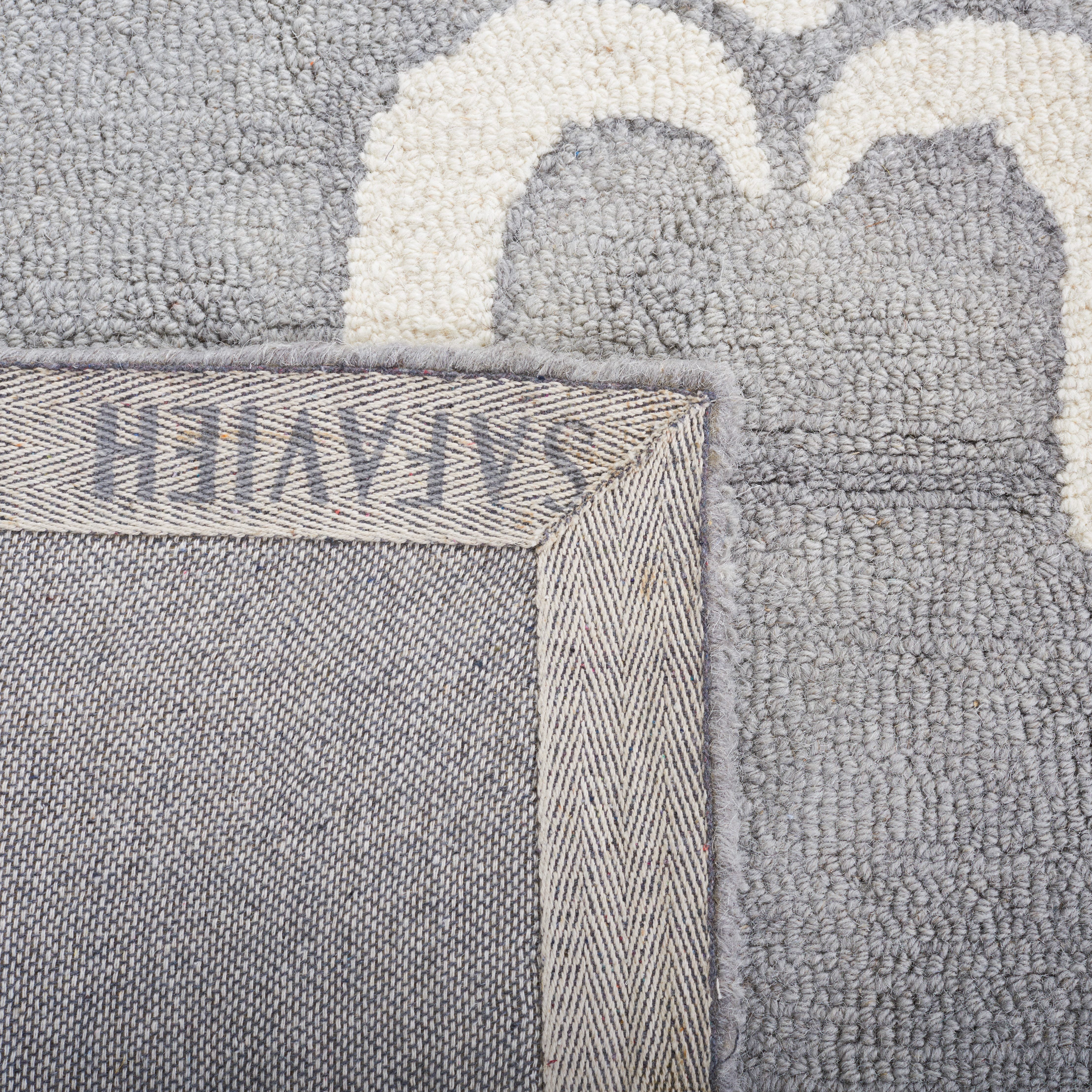 Safavieh Dip Dye Talbot Distressed Wool Area Rug, Gray/Ivory, 7' x 7' Square