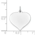 thumbnail image 3 of Auriga Fine Jewelry 14K White Gold Heart Disc Charm (L- 23 mm, W-18 mm) Valentine's Day Gift for Women, 3 of 5