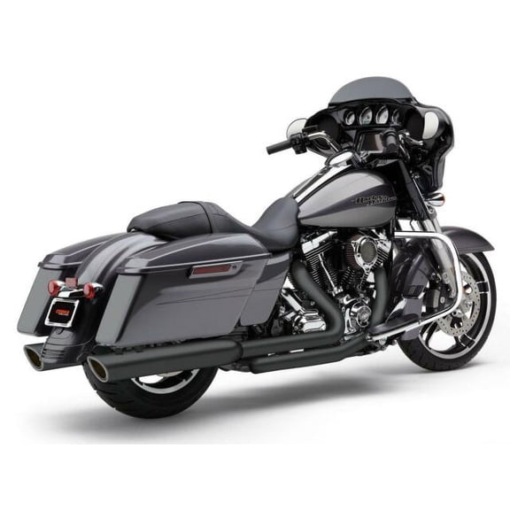 4" 909 Twins Slip On Mufflers Black