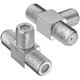 thumbnail image 1 of F Type Splitter 3 Way F-type Female To 2 Female Coaxial Connector Adapter 2pcs, 1 of 5