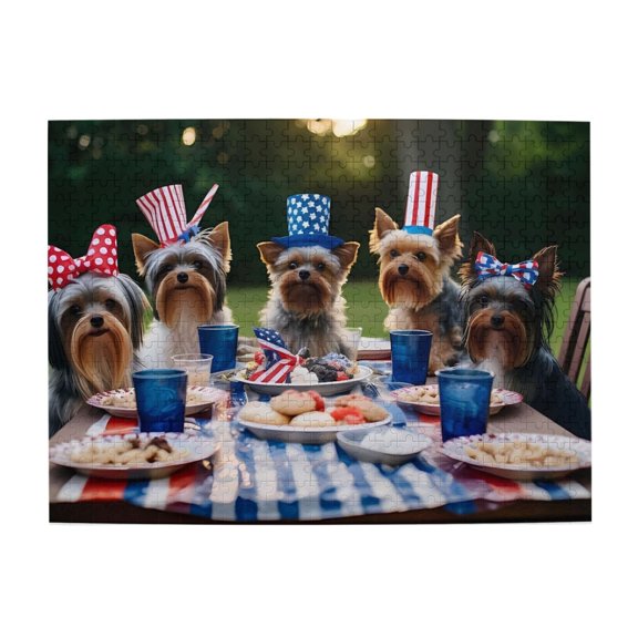 500-Piece Wooden Jigsaw Puzzle for Adults & Families - Fourth Of July Celebration , Fun & Educational Brain-Teasing Game, Artistic Home Decor