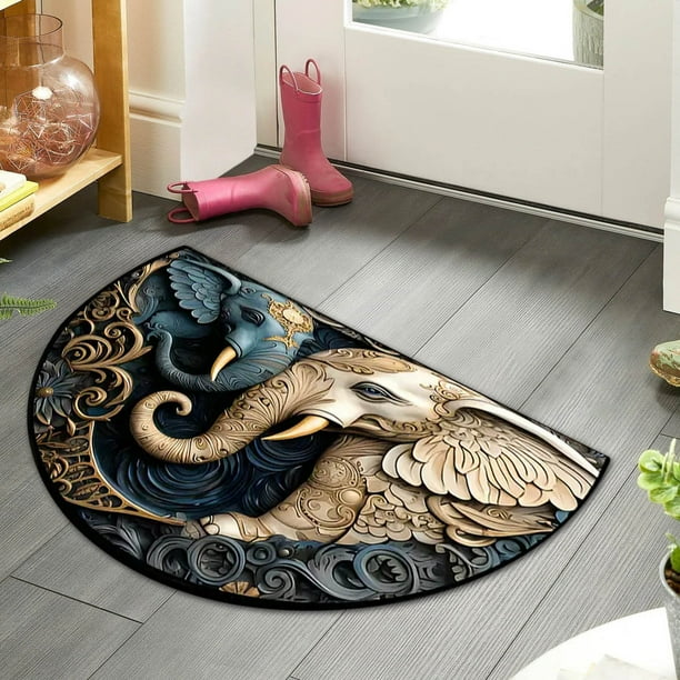 Alfombra semicircular para decoración de habitaciones, alfombra semicircular de diatomeas, alfombra absorbente para porche, alfombra para puerta de cocina, alfombra para baño, alfombra para exteriores