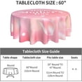 thumbnail image 5 of Mother''s Day Tablecloth Round 60 Inch for Mothers Day Decorations, Pink Petals Table Cover, Washable Polyester Table Cloth for Kitchen Party Picnic Dining Decor, 5 of 6