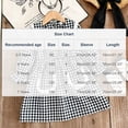thumbnail image 3 of IVEYRTF Girls A Line Dress Long Sleeve Round Neck White Checkered Comfortable Soft Breathable Fabric Stylish Everyday Wear for Daily Travel Home Holiday Birthday Party Outfits(Black,5 Years), 3 of 7