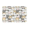 thumbnail image 2 of Front Door Mat Indoor Outdoor Outside Entrance - 16*24in Washable Comic Style Color Line Cartoon Cat Thin Bathroom Rugs Fit Under Door, Bath Rugs for Bathroom, Kitchen Rugs Mats for Floor, 2 of 6