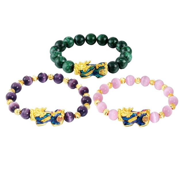 Paquete de 3 amulèto chino Feng Shui Salvador pulsera de moda para mujeres hombres