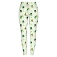 thumbnail image 4 of EHRWE High Waisted Leggings for Women Shamrock 2024 Casual Stretchable Printed Tight Lifting Fitness Leggings Yoga Pants, 4 of 5