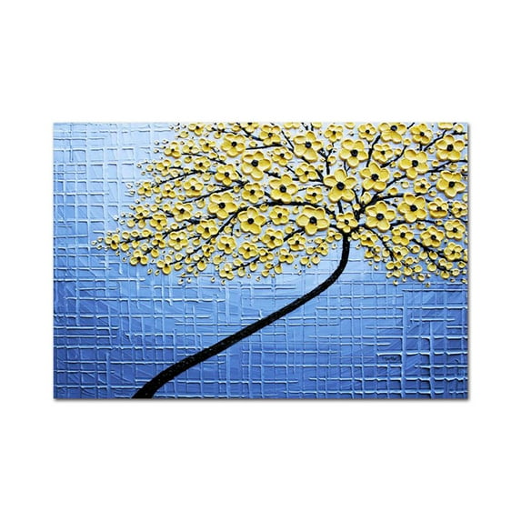 Oil Painting Wall Art Hand Painted Tree Paintings Home Decoration for Bedroom Livingroom Ready to Hang