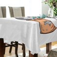 thumbnail image 5 of Yayeee Tablecloths 60" x 60" Rectangle Wrinkle Resistant Party Table Cover, Gray Cute Chubby Cat, 5 of 8