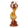 thumbnail image 5 of Brass World Lady Dancing Brass Rare Brown & Gold Finish Statue for Home Decor Indian Culture Apsara Showpiece Antique Style Women Idol in Brass Decor Gift 11 Inches, 5 of 6