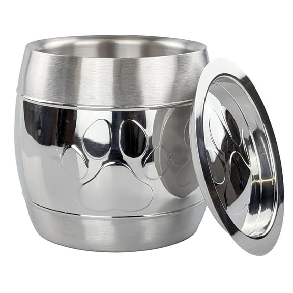 BREKX Stainless Steel Dog Treat Food Storage Canister