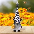 thumbnail image 5 of Muñeca decorativa HUOGUO Bee Festival sin rostro con forma de gnomo con forma de vaca, 5 of 5