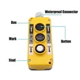 thumbnail image 3 of HUGFEGWE Rainproof Electric Hoist Crane Pushbutton Switches COP Industrial Up Down Driving Push Button Switch Control 2 Button with Holder U2536-10826, 3 of 4
