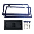 thumbnail image 4 of 2 soportes para marco de matrícula de coche, accesorio de acero inoxidable de alto rendimiento Azul, 4 of 8