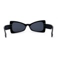thumbnail image 4 of Womens Retro Bow Shape Narrow Butterfly Plastic Sunglasses All Black, 4 of 4