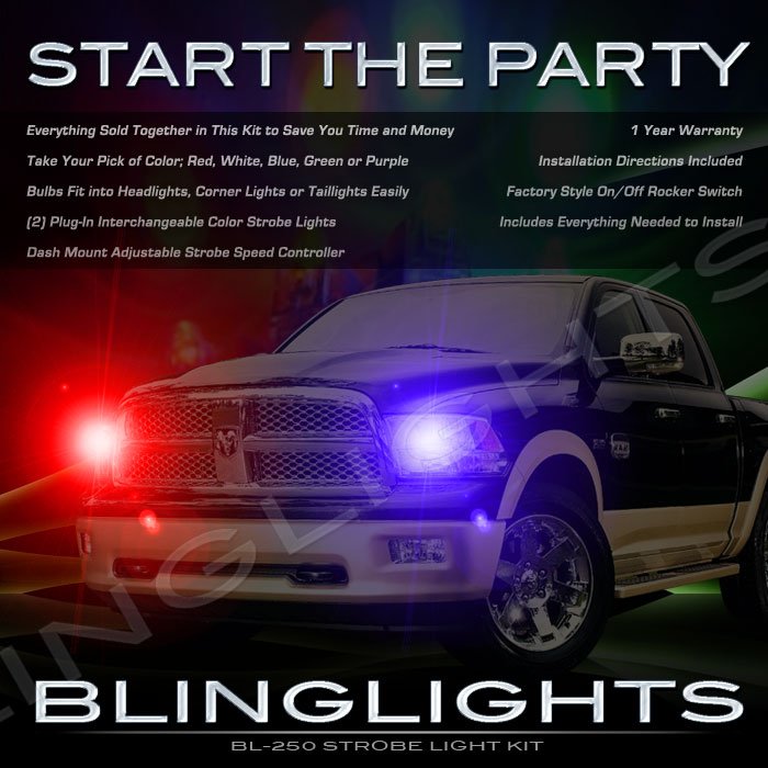 Dodge Ram Strobe Police Light Kit for Headlamps Headlights Head Lamps