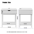thumbnail image 4 of JJS Side End Table, Nightstand, Bedside Table with Drawer and Storage Shelves, Sofa Table for Living Room, Bedroom, Accent Furniture, Easy Assembly, White, 4 of 8
