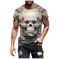 thumbnail image 3 of YUIVH Men's Summer Tops Versatile Daily Tees Street Cool Round Neck Short Sleeved T Shirt Fashion Short Sleeved T Shirt Summer Top Beach Shirts, 3 of 4