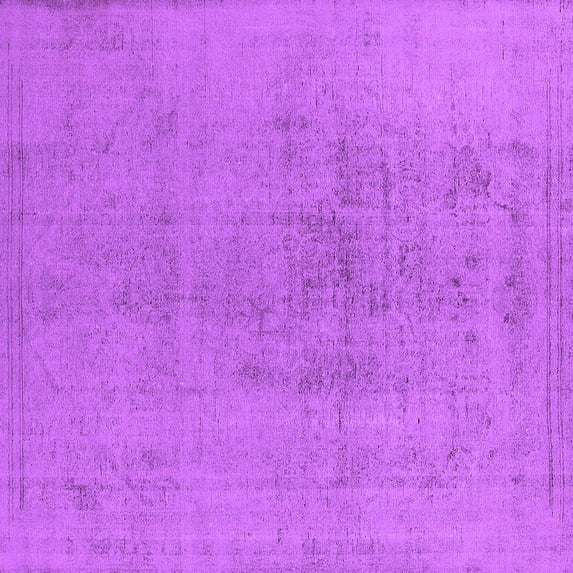Ahgly Company Indoor Square Oriental Purple Industrial Area Rugs, 6' Square