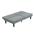 Mainstays 66" Studio Futon, Gray Linen Upholstery