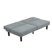 Mainstays 66 Studio Futon, Gray Linen Upholstery