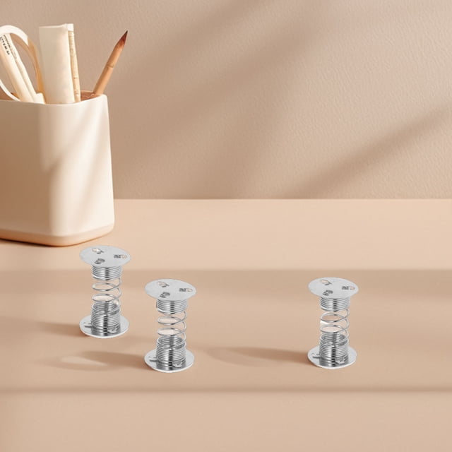 Raindrops 24pcs Action Base Dashboard Toy Spring Base Wobble Display Support Silver Metal For Creative Activities