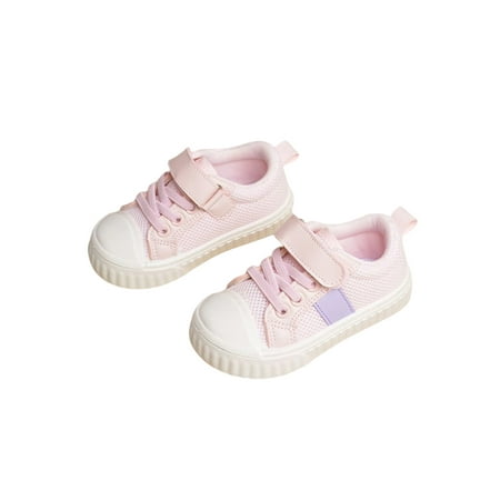 

Rotosw Unisex Flats Mesh Casual Shoes Sport Sneakers Fashion Hook And Loop Skate Shoe Gym Breathable Pink 7C