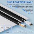 thumbnail image 2 of Cord Hider Wall for One Cord in Cord Covers for Wires on Wall Easy Install Cable Cover Wall Cable Raceway Hide Cords Cable Hider Cord Management Wall x Lin W.in H.in, 2 of 6