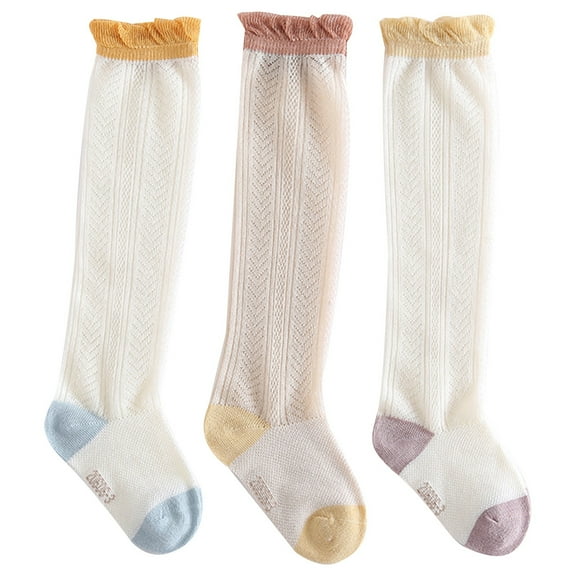 FINALGANG Child Baby Socks For Toddler Soft Comfortable Long Crew Casual Everyday Wear Socks Breathable For Summer Kids Daily Wear 4-5 Years