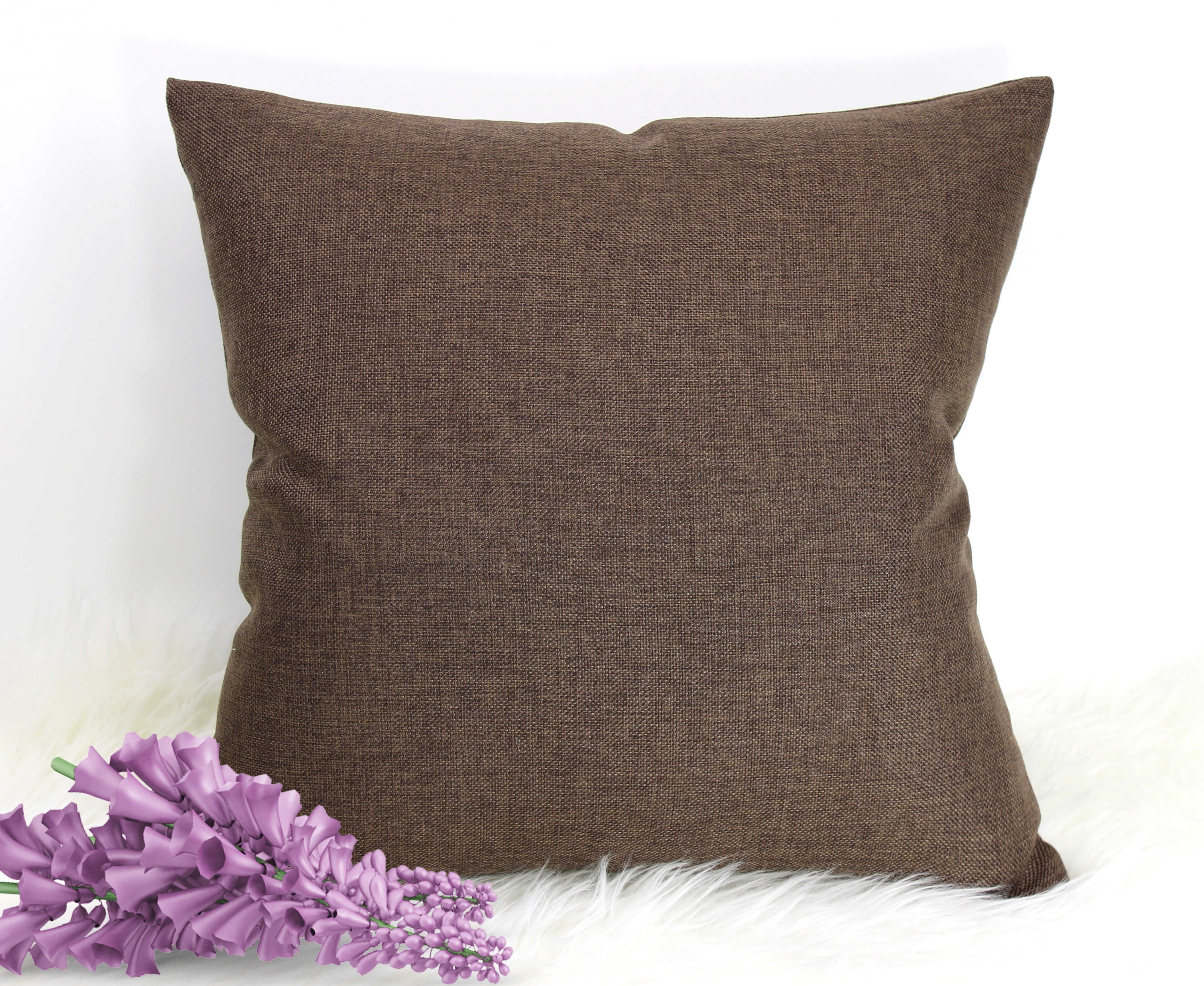 Aiking Home Woven Fine Faux Linen Throw Pillow Cover, size 24"x24