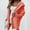 Orange, variant on Dpytoraw Women Solid Color Hooded Patchwork Batwing Sleeve Open Sweater Knitted Cardigan