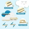 thumbnail image 3 of Tonie Magnetic Wall Shelf Set of 3, Wooden Floating Shelves for Tonie Figures, Toniebox, Charging Station, Decorative Hanging Shelf for Kids, Nursery Room (Cloud and 2 Lightning), 3 of 7