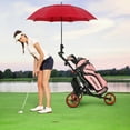 thumbnail image 3 of Gymax Chariot de Golf Pliable à 3 Roues à Pousser et Tirer avec Poignée Réglable Rouge, 3 of 10