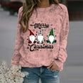 thumbnail image 3 of Merry Christmas Sweaters for Women 2025 Long Sleeve Crewneck Drop Shoulder Santa Xmas Pullover Sweater Jumper Tops, 3 of 4