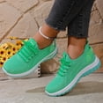 thumbnail image 4 of IEMIEMIEM Women's Flying Woven Sneakers 2026 Athletic Walking Shoes Comfortable Breathable Running Workout Wide Toe Box Non Slip Work Air-Cushion Arch Support Tennis Shoes Light Green 7.5 Wide, 4 of 5
