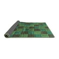 thumbnail image 2 of Ahgly Company Indoor Rectangle Checkered Turquoise Blue Modern Area Rugs, 6' x 9', 2 of 4