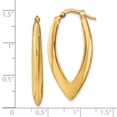 thumbnail image 2 of 14k Gold Polished Oval Hoop Earrings 34.3x17.5mm Wide 4.25mm Thick Hoop Earring for Women, 2 of 2