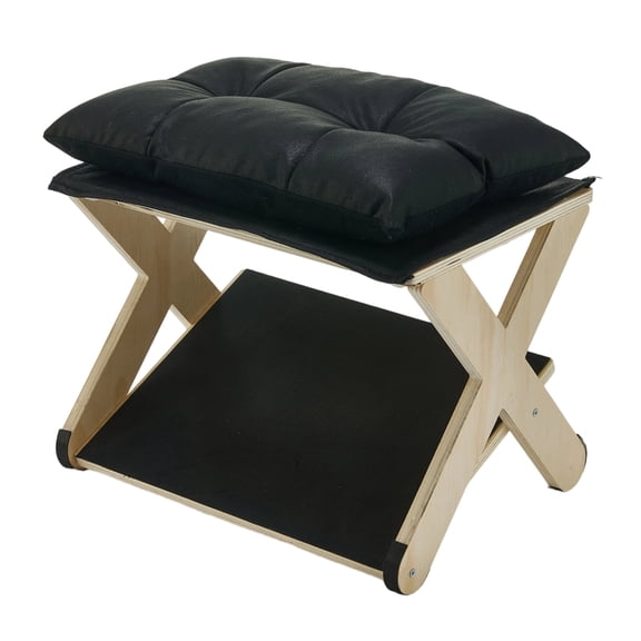 Foot Rest for Under Desk at Work, Non-Slip Wooden Footrest, Ergonomic Foot Stools for Office Home