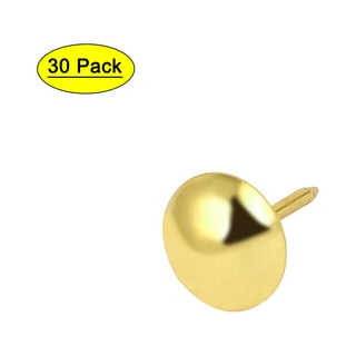 Two Golden Push Pins Stock Photo - Download Image Now - Gold - Metal, Gold  Colored, Thumbtack - iStock
