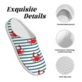 thumbnail image 5 of Balery Cute Red Crabs With Nautical Pattern Women's Fuzzy Memory Foam Slippers Fluffy Winter House Shoes Indoor and Outdoor-37/38, 5 of 7