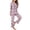 Purple, variant on qolati Christmas Pajamas for Women Set 2 Piece Lounge Outfits Cute Santa Claus Print Long Sleeve Half Button Henley Pleated Sleepwear Long Pant Pjs Sets Pink S