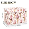 thumbnail image 5 of Yayeee Collapsible Cube Storage Bin with Lid Fabric Closet Decorative Basket with Handles, Pink Ice Cream Pattern, 5 of 7