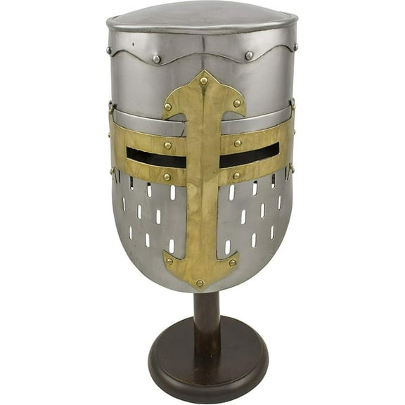 Templar Crusader Knight Armor Helmet Steel Knights Templar Crusader Helmet Medieval Armor, Silver