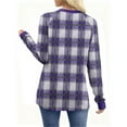 thumbnail image 4 of YYDGH Long Sleeve Shirts for Women Spring Summer Casual Crewneck T Shirt Lightweight Loose Fit Soft Tunic Tops Purple L, 4 of 8