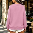 thumbnail image 6 of NominalSnug Womens Fleece Lined Crew Neck Sweatshirts Long Sleeve Stripe Pullover Tops Loose Fit Fall Outfits, 6 of 8